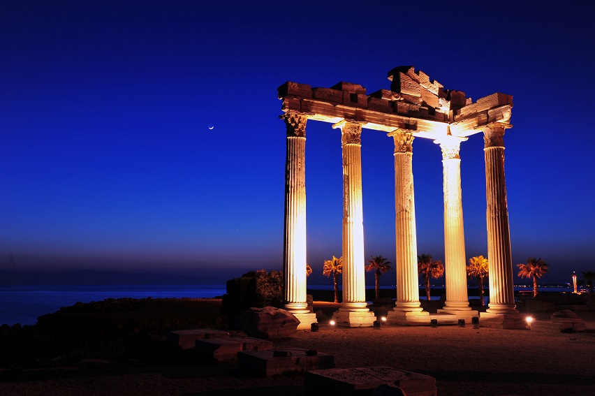 ruins of apollo temple , side, antalya